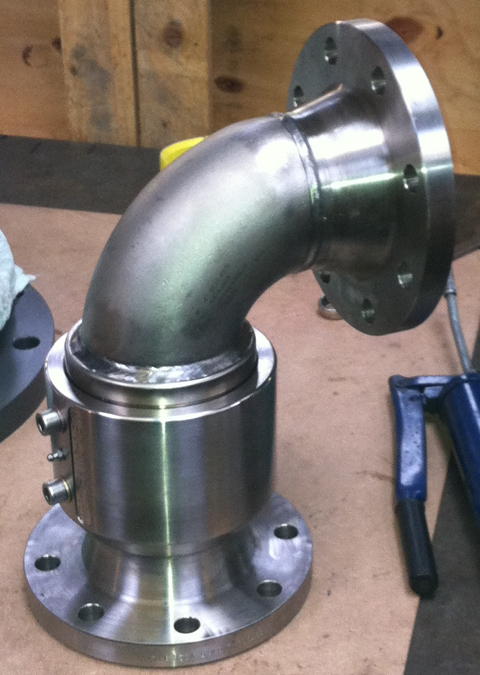 large diameter swivel pipe joint Couplings fittings Aluminium steel SpoolPiece flange connection spinning rotating stainless viton seal rotary